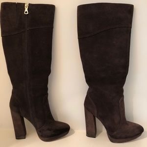 BCBGMaxAzriaTall Brown/Burgundy Suede Boot